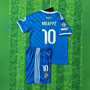 Real Madrid Away Set for Kids 2025/26 Mbappé#10